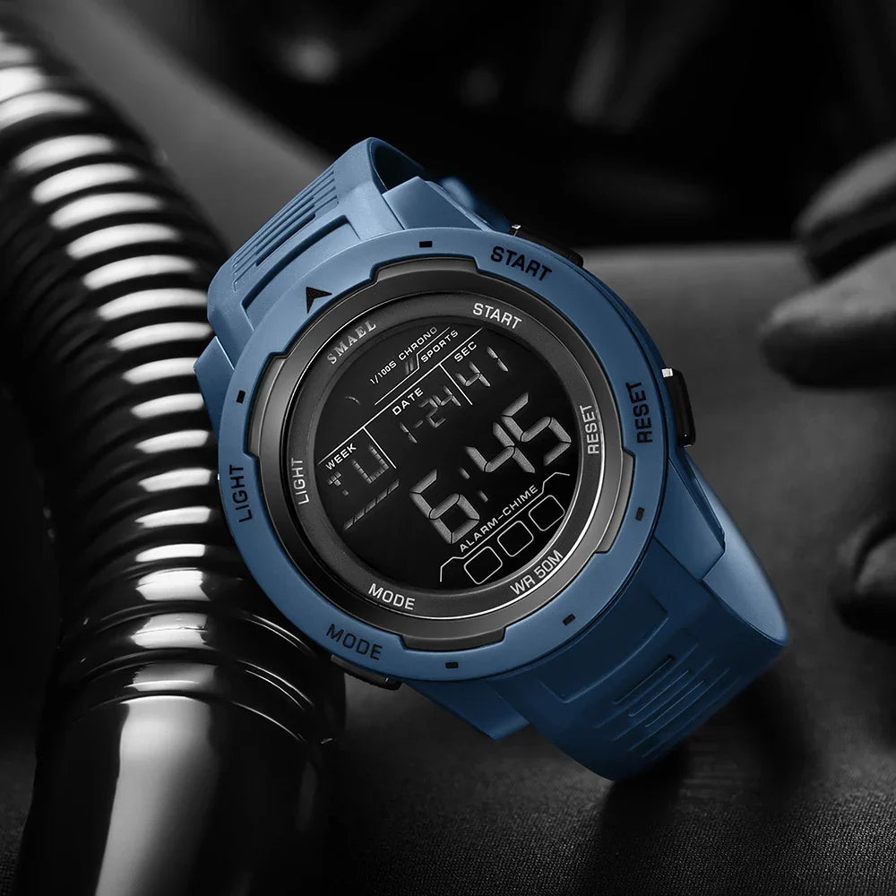 Active Gear | Digital Sports Watch with Shock Resistance & Waterproof Design | Multifunctional for Outdoor Activities 0