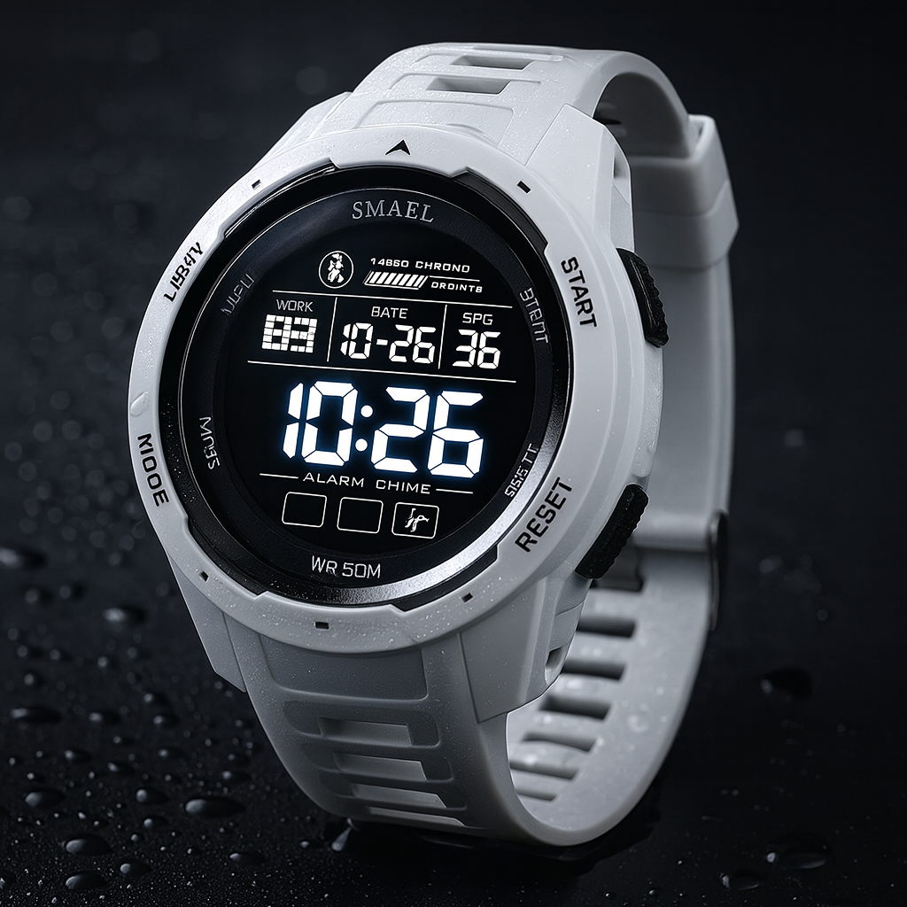 Active Gear | Digital Sports Watch with Shock Resistance & Waterproof Design | Multifunctional for Outdoor Activities 9