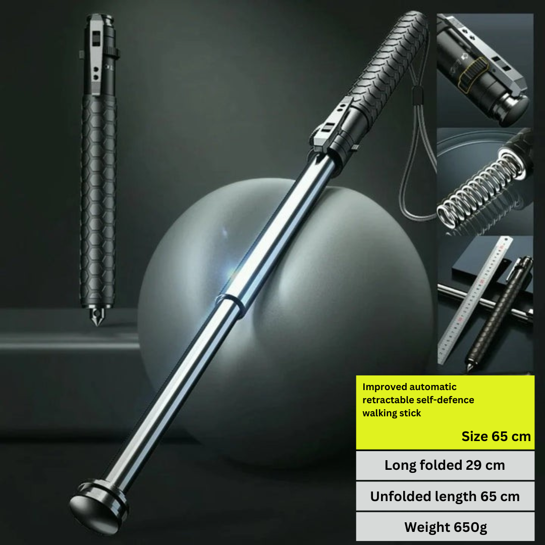Alloy Walking Stick | Automatic Pop-Up Mobility Aid with Ergonomic Grip | Lightweight Support for Hiking and Daily Use 5