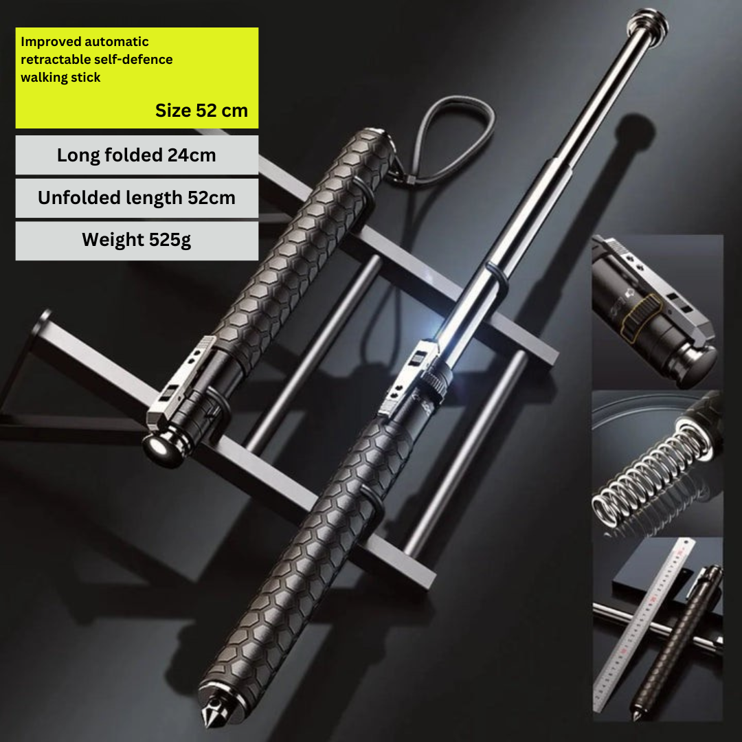 Alloy Walking Stick | Automatic Pop-Up Mobility Aid with Ergonomic Grip | Lightweight Support for Hiking and Daily Use 6