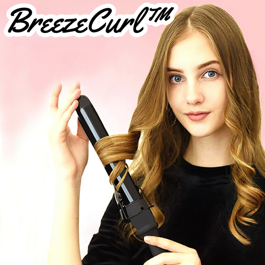 BreezeCurl | Beach Wave Curling Iron with LCD Temperature Control | Effortless Waves for All Hair Types 0
