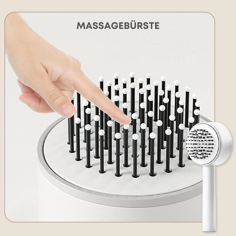 BrushPure | Self-Cleaning Hair Brush with Massage Bristles | Effortless Styling for Healthy, Frizz-Free Hair 3