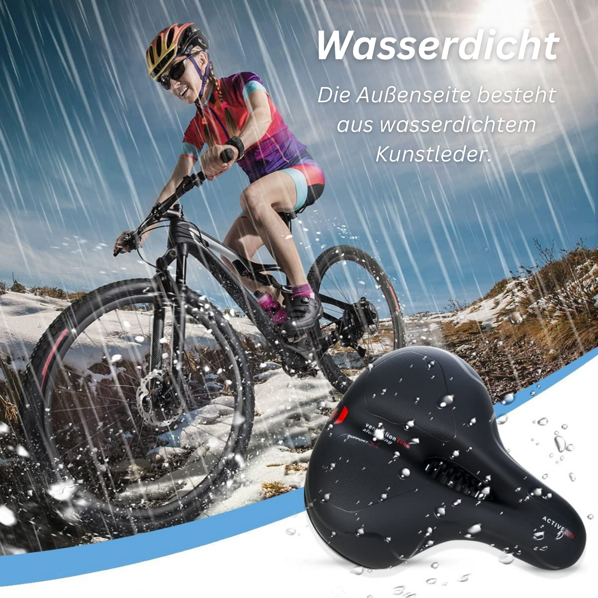 CloudRide | Comfortable Bicycle Saddle with Breathable Design | Enhanced Support for Long Rides 1