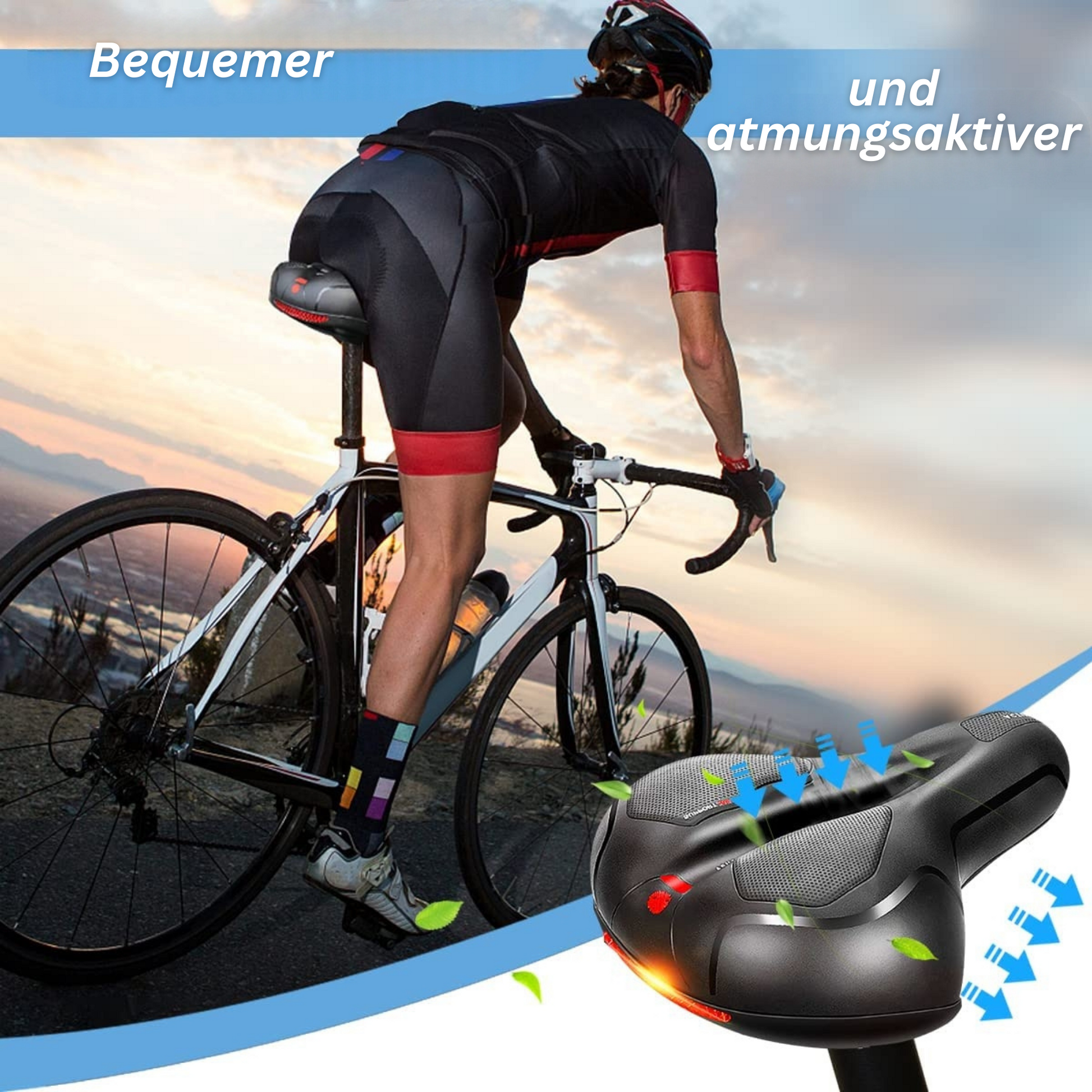 CloudRide | Comfortable Bicycle Saddle with Breathable Design | Enhanced Support for Long Rides 3