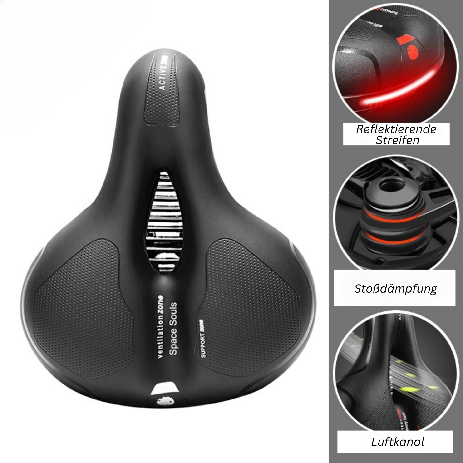 CloudRide | Comfortable Bicycle Saddle with Breathable Design | Enhanced Support for Long Rides 8