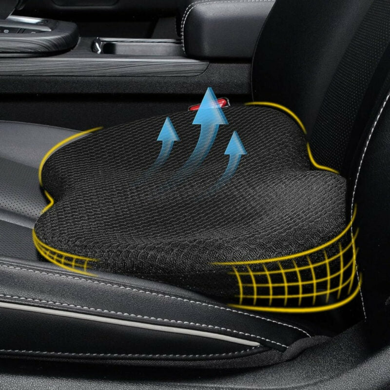 Comfort Boost | Car Seat Cushion with Memory Foam for Lumbar Support | Elevates Driving Comfort and Reduces Back Pain 0