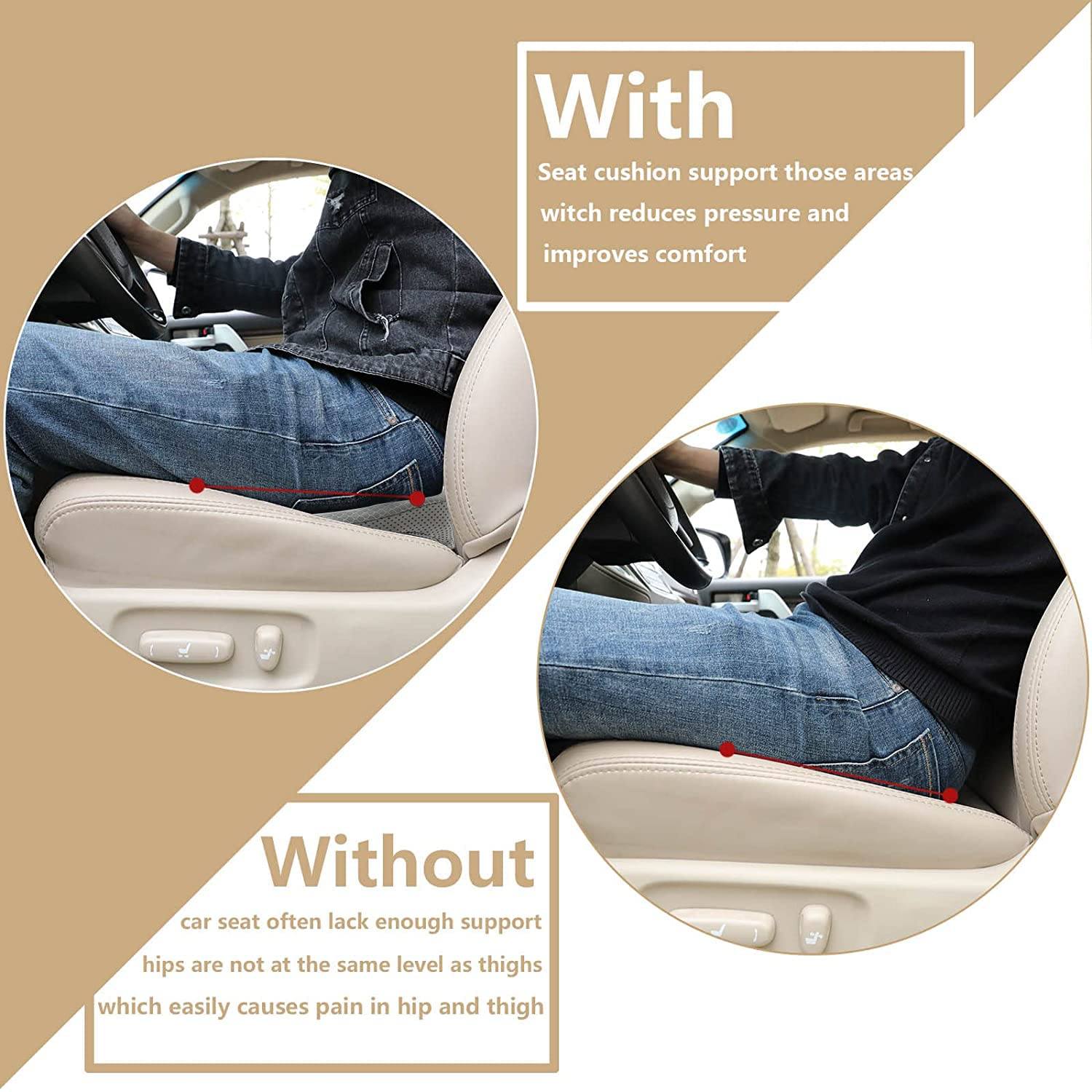 Comfort Boost | Car Seat Cushion with Memory Foam for Lumbar Support | Elevates Driving Comfort and Reduces Back Pain 3