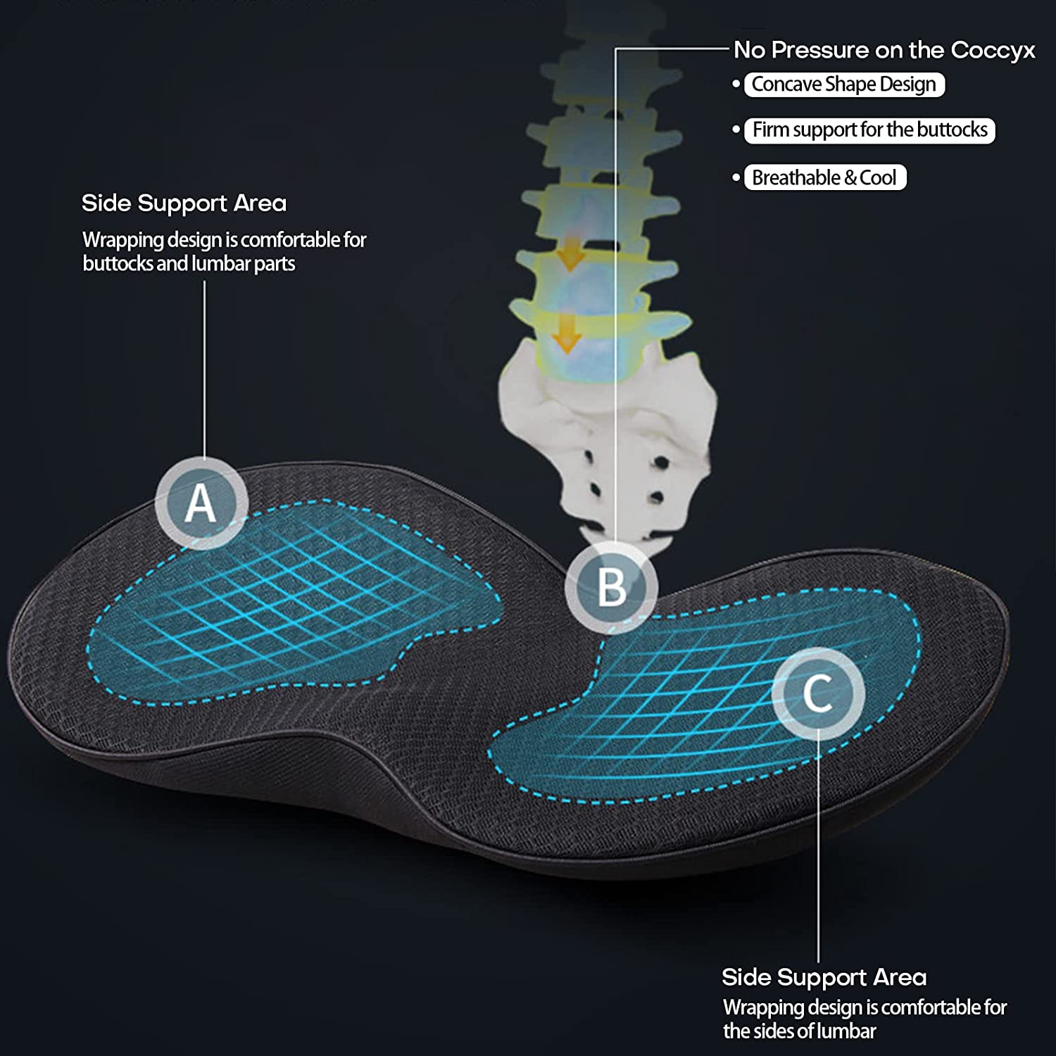 Comfort Boost | Car Seat Cushion with Memory Foam for Lumbar Support | Elevates Driving Comfort and Reduces Back Pain 7
