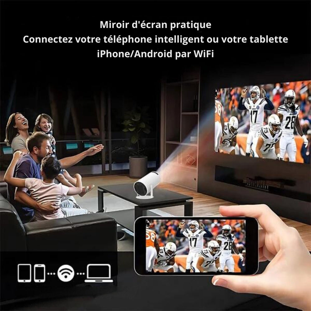 Compact 4K Mini Projector with Smart Connectivity | Portable Design for Home Entertainment 5
