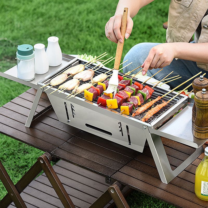 Compact BBQ Grill | Portable Foldable Design with Even Heat Distribution | Ideal for Outdoor Cooking and Picnics 5