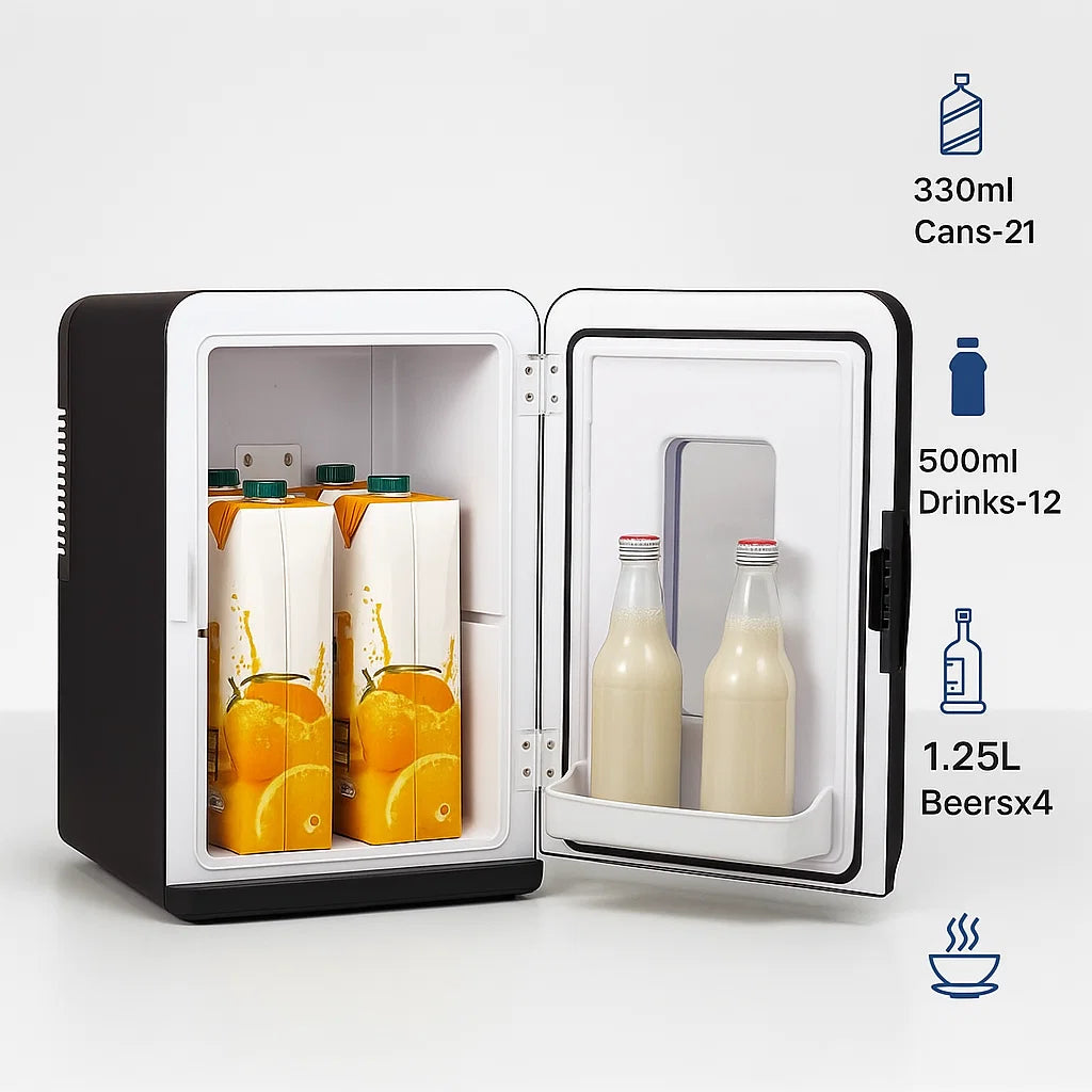 Compact Mini Fridge | Small Fridge with 15L Capacity & Quiet Cooling | Ideal Skincare Fridge for Bedroom Use 2