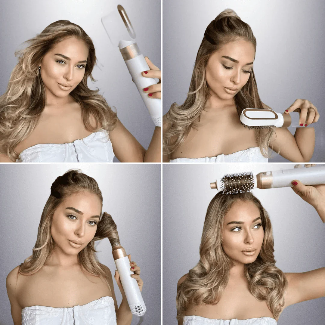 Curlixir | 5-in-1 Hair Dryer Brush with Negative Ion Technology | Effortless Styling for Frizz-Free Hair 3