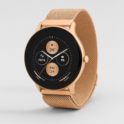 Elegant Fitness Smartwatch with Gold Mesh Strap | Advanced Health Tracking for Daily Wellness 0