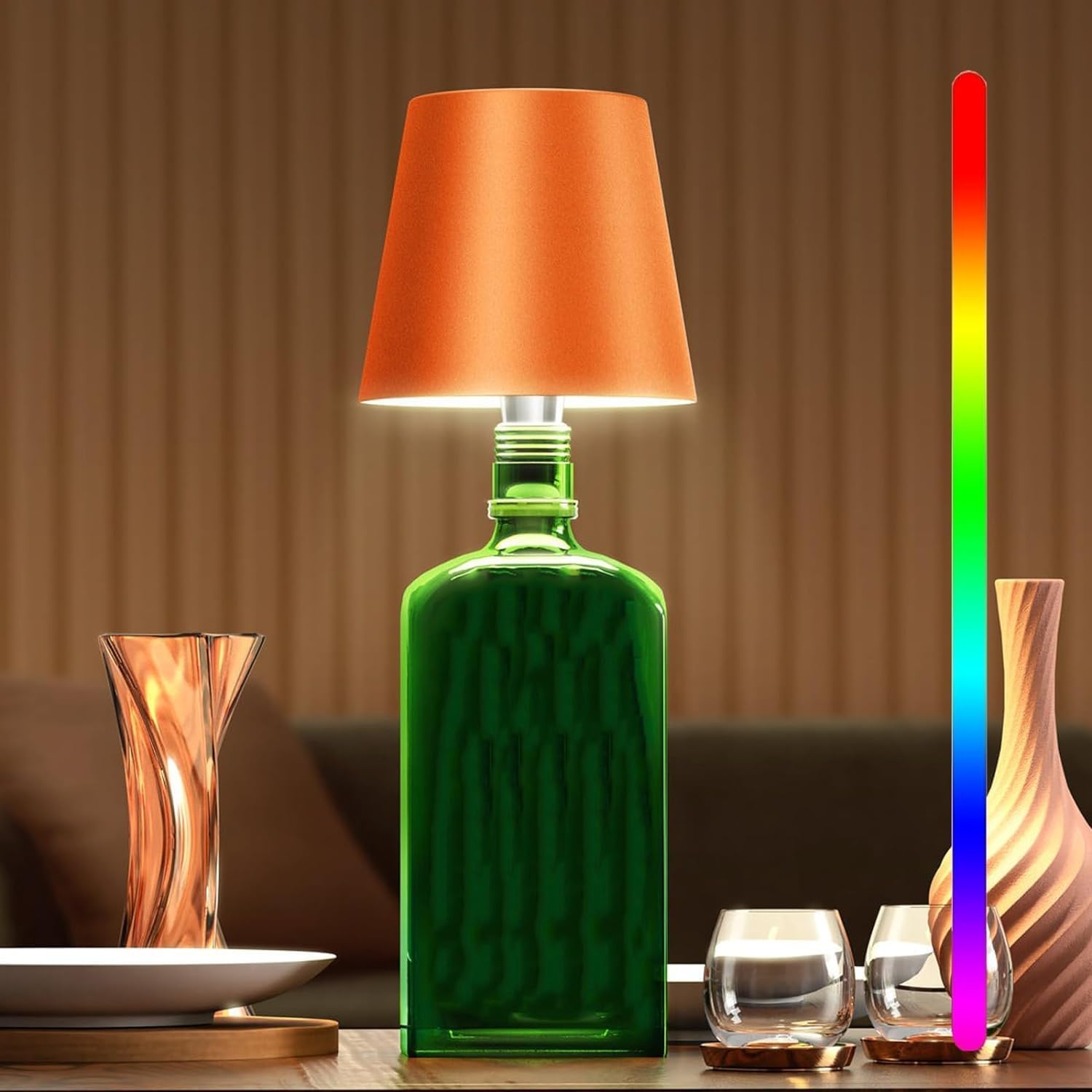 Elegant Touch Control | Table Lamp with Rechargeable Battery & Dimmable LED | Cordless Design for Indoor & Outdoor Use 9