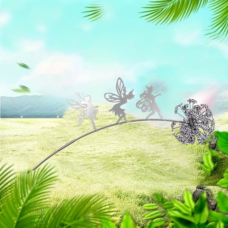 Enchanting Fairy Garden Sculpture | Metal Garden Art with Whimsical Design | Durable Outdoor Decoration for Magical Spaces 1