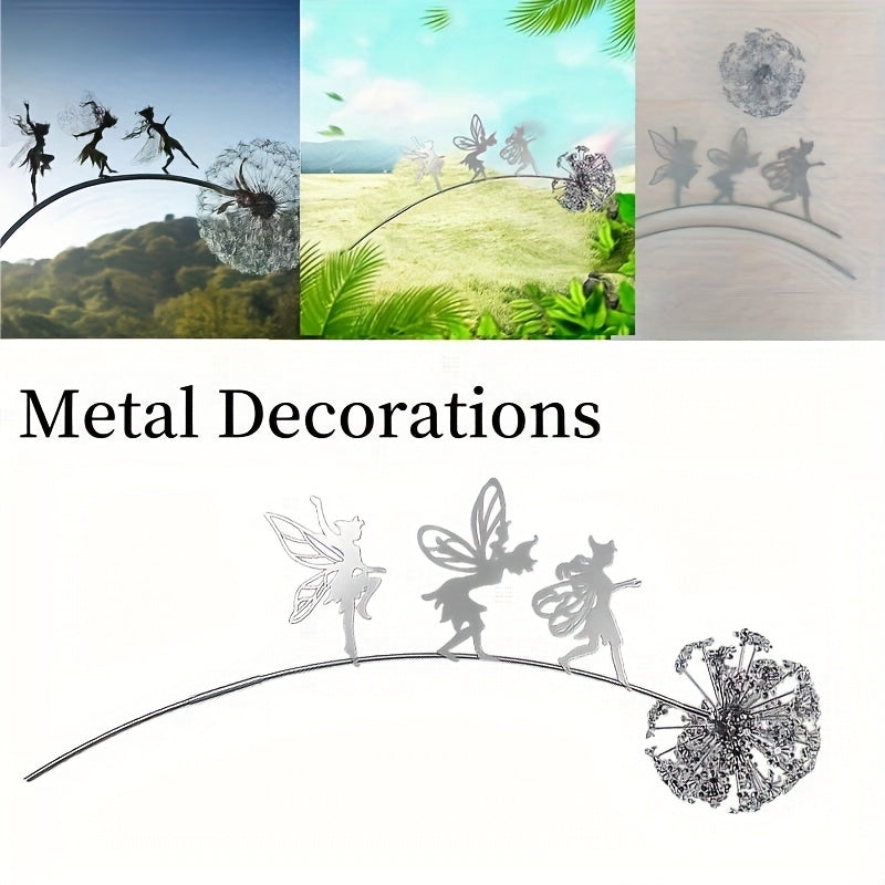 Enchanting Fairy Garden Sculpture | Metal Garden Art with Whimsical Design | Durable Outdoor Decoration for Magical Spaces 4