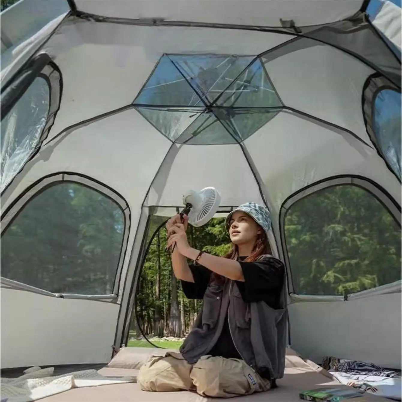 Family Camping Tents | Waterproof Pop Up Tent with Skylight | Spacious Design for Outdoor Adventures 1