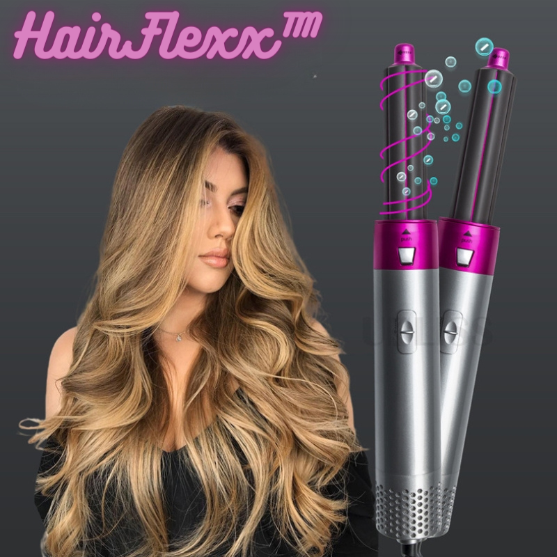 HairFlexx | Multifunctional Hair Styler with Airflow Technology | 5 Attachments for Effortless Styling 0