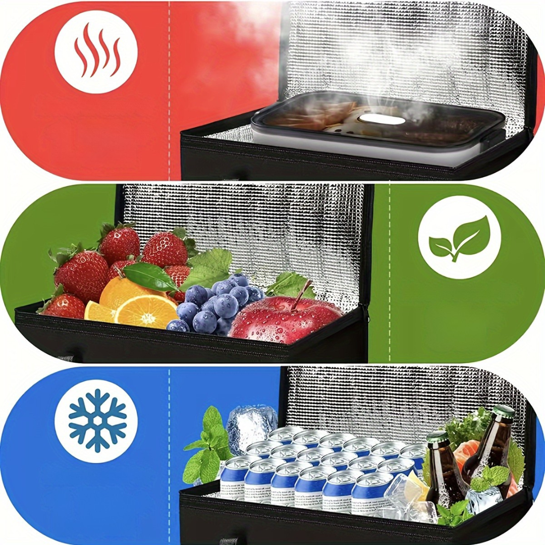 Insulated Food Delivery Bag | Thermal Bag for Food Delivery with Durable Oxford Cloth & Aluminum Lining for Optimal Temperature Control 3