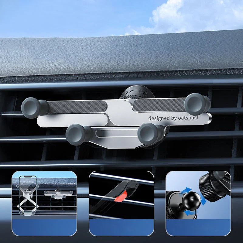 Invisible Air Vent Mount | Car Phone Holder with 360° Rotation | Hands-Free Navigation for Safe Driving 1