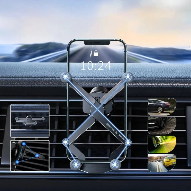 Invisible Air Vent Mount | Car Phone Holder with 360° Rotation | Hands-Free Navigation for Safe Driving 3