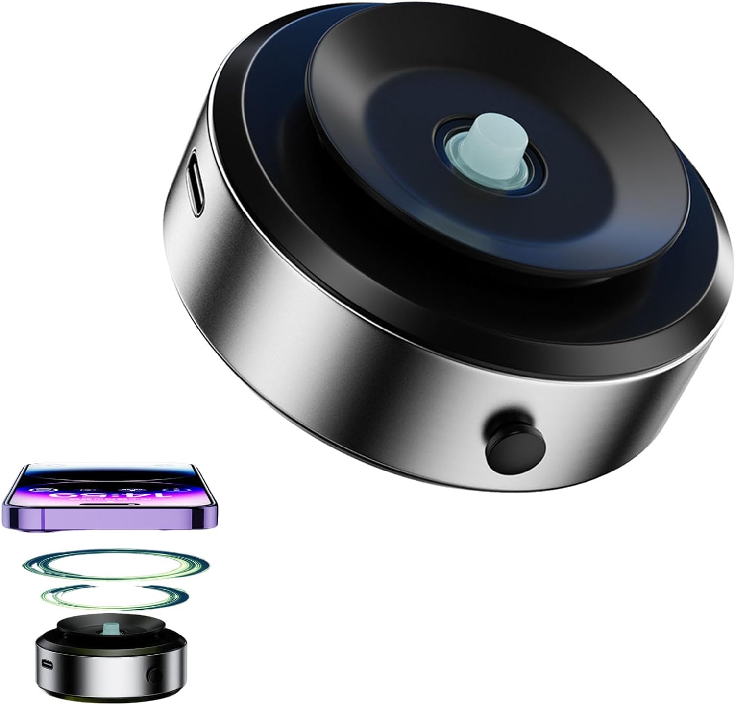 Magnetic Suction Cup Car Phone Holder with 360-Degree Rotation | Universal Compatibility for Safe Driving 0