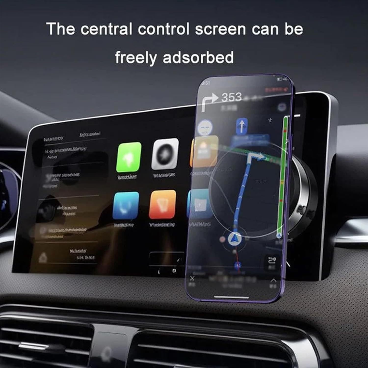 Magnetic Suction Cup Car Phone Holder with 360-Degree Rotation | Universal Compatibility for Safe Driving 3