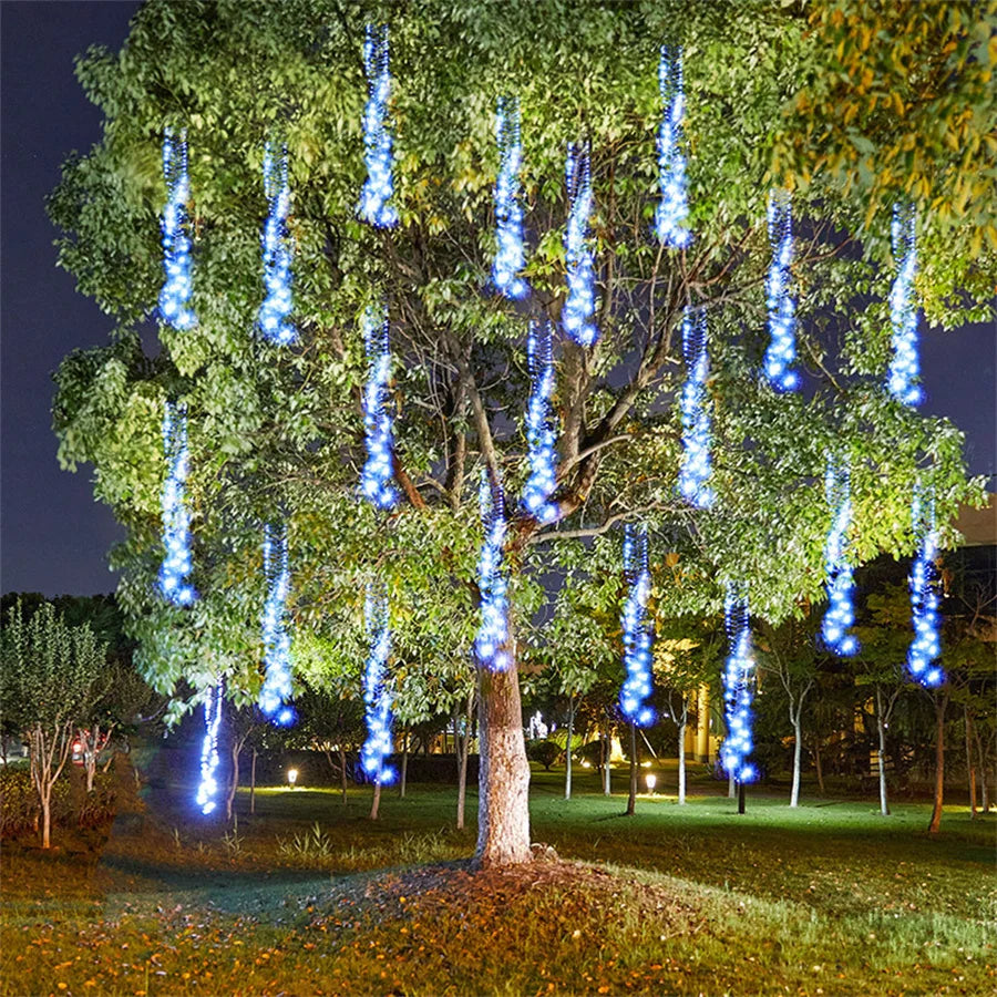 Meteor Glow | Outdoor LED Fairy Lights with Magical Meteor Effect | Flexible Installation for Enchanting Garden Decor 0