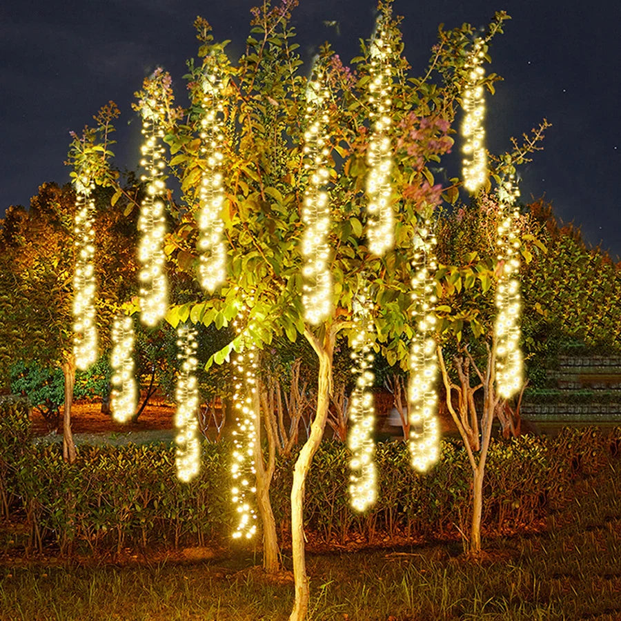 Meteor Glow | Outdoor LED Fairy Lights with Magical Meteor Effect | Flexible Installation for Enchanting Garden Decor 1