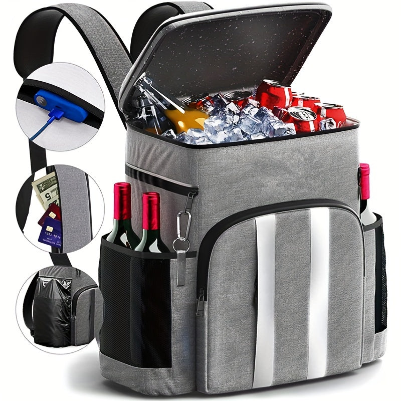 Outdoor Essentials | Insulated Backpack Cooler Bag with Leak-Proof Design | Spacious Compartment for Fresh Food and Drinks 0