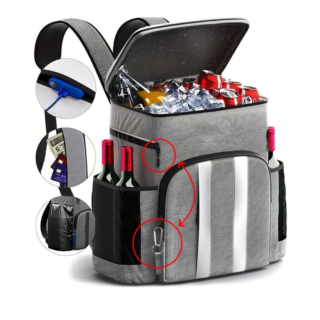 Outdoor Essentials | Insulated Backpack Cooler Bag with Leak-Proof Design | Spacious Compartment for Fresh Food and Drinks 3