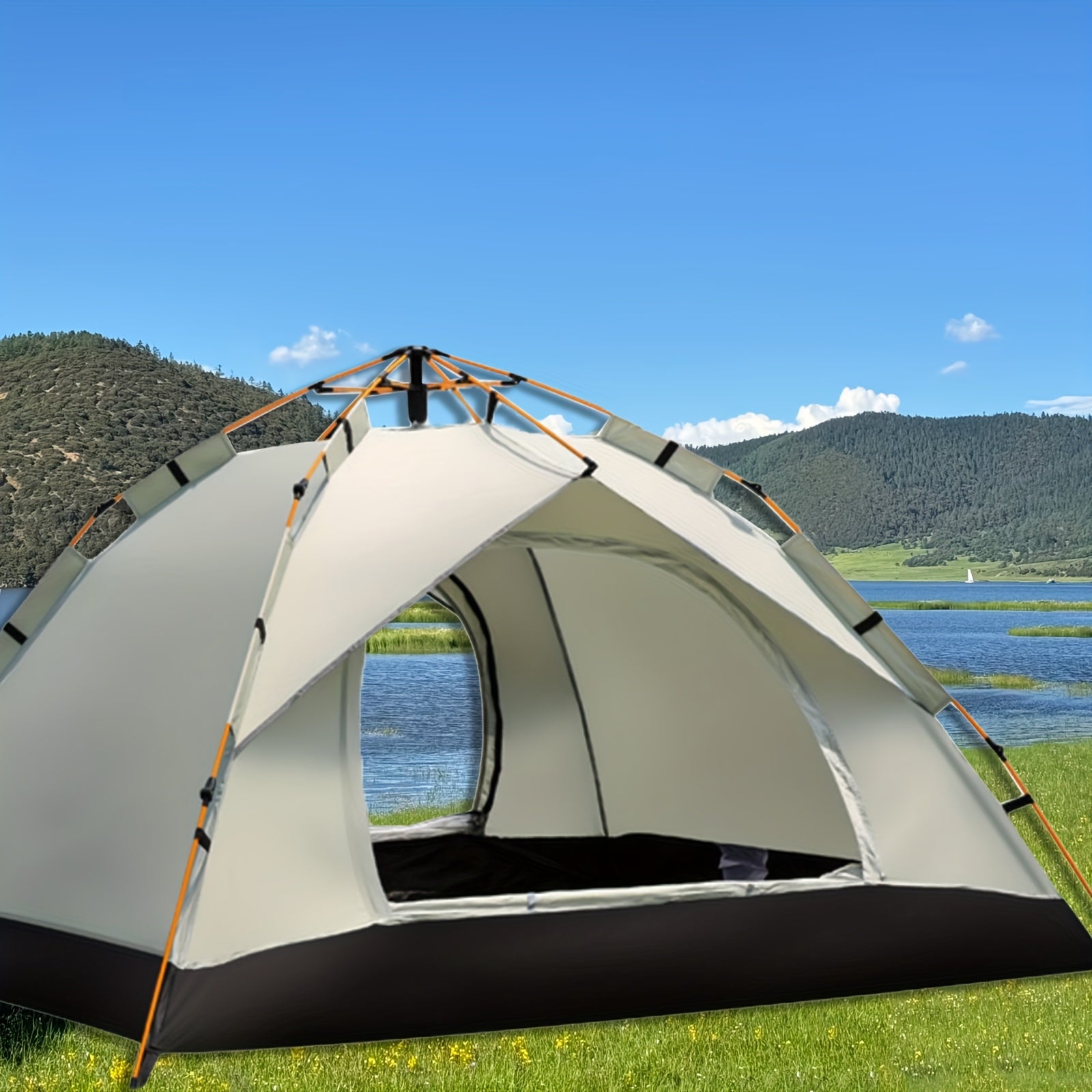 Outdoor Haven | Camping Tent with Mesh Ventilation & Lightweight Design | Comfortable Outdoor Shelter for Spring Adventures 0