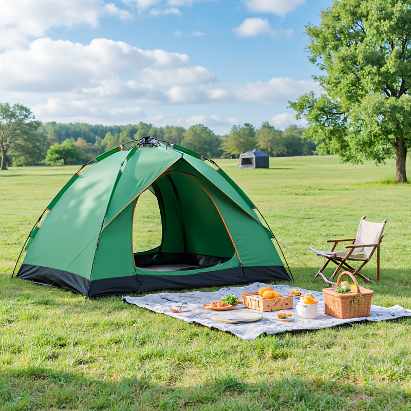 Outdoor Haven | Pop Up Camping Tent with Quick Setup & Zippered Doors | Lightweight Design for Hassle-Free Adventures 1