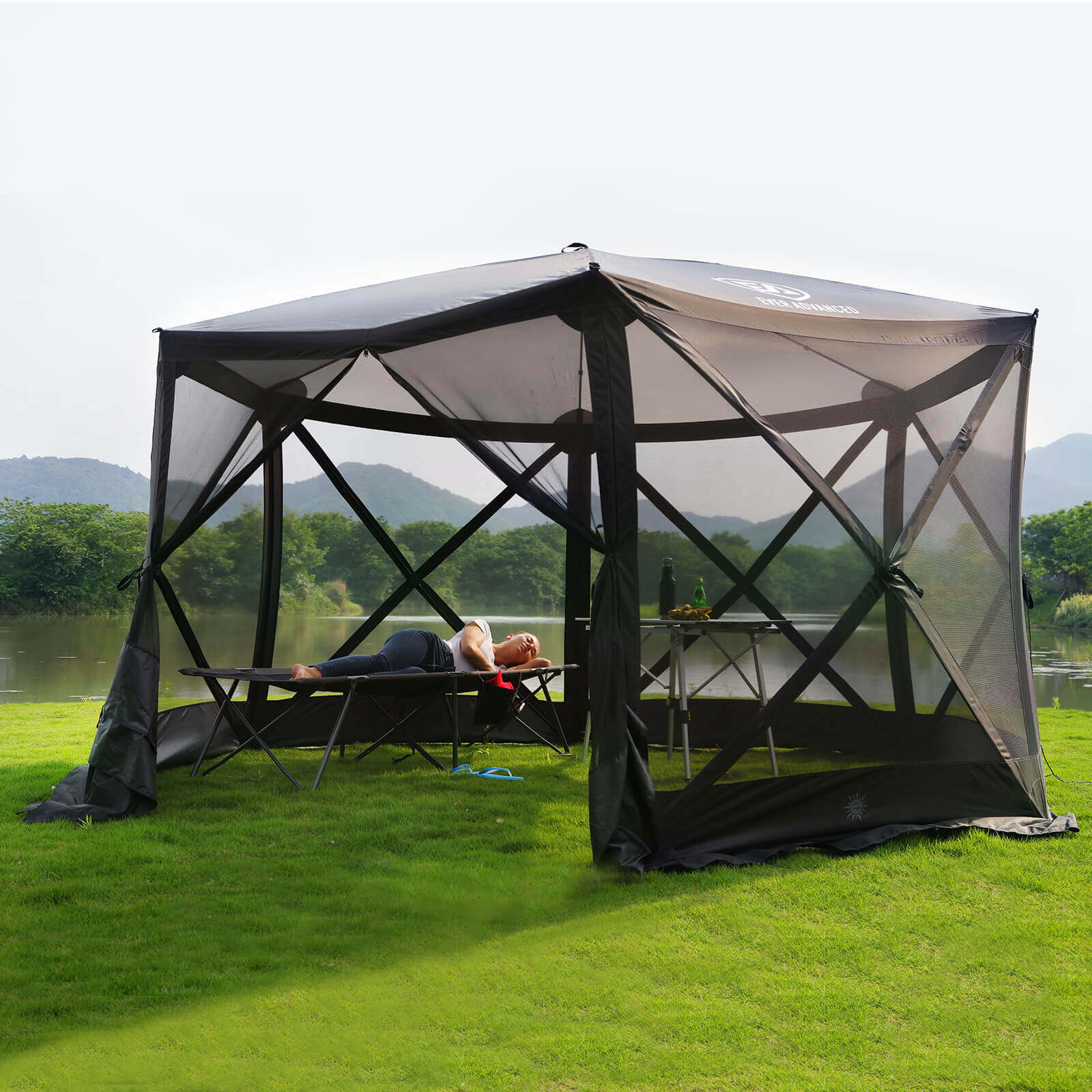 Outdoor Retreat | Pop Up Gazebo with Mesh Sides for Comfort & Shade | Easy Setup for Garden Gatherings 1