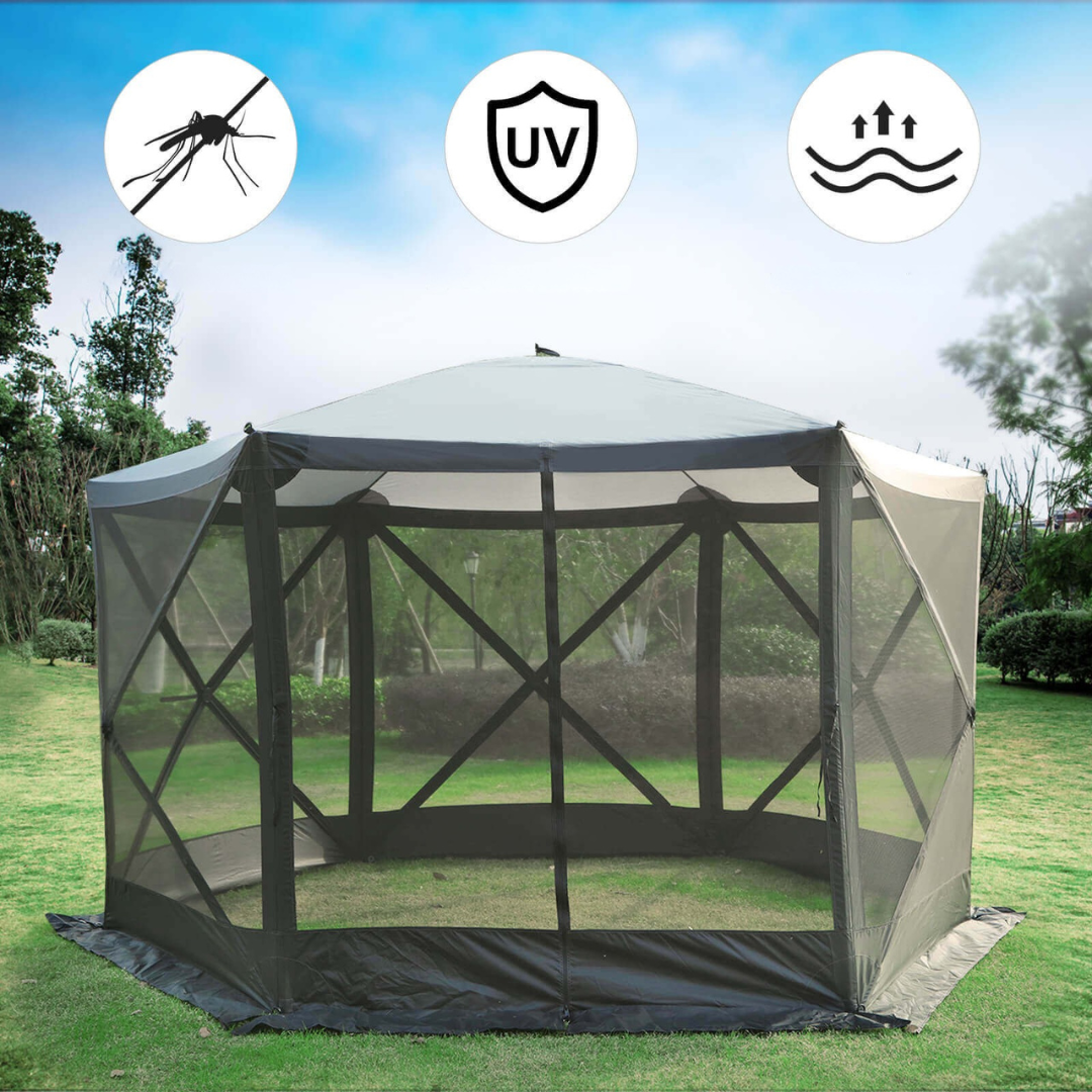 Outdoor Retreat | Pop Up Gazebo with Mesh Sides for Comfort & Shade | Easy Setup for Garden Gatherings 4