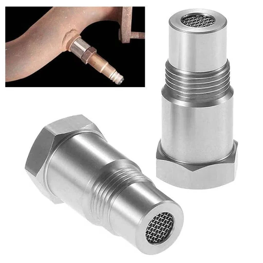 Oxygen O2 Sensor Adapter | Mini Catalytic Converter for Enhanced Performance | Eliminate Check Engine Light in Modified Exhaust Systems 0