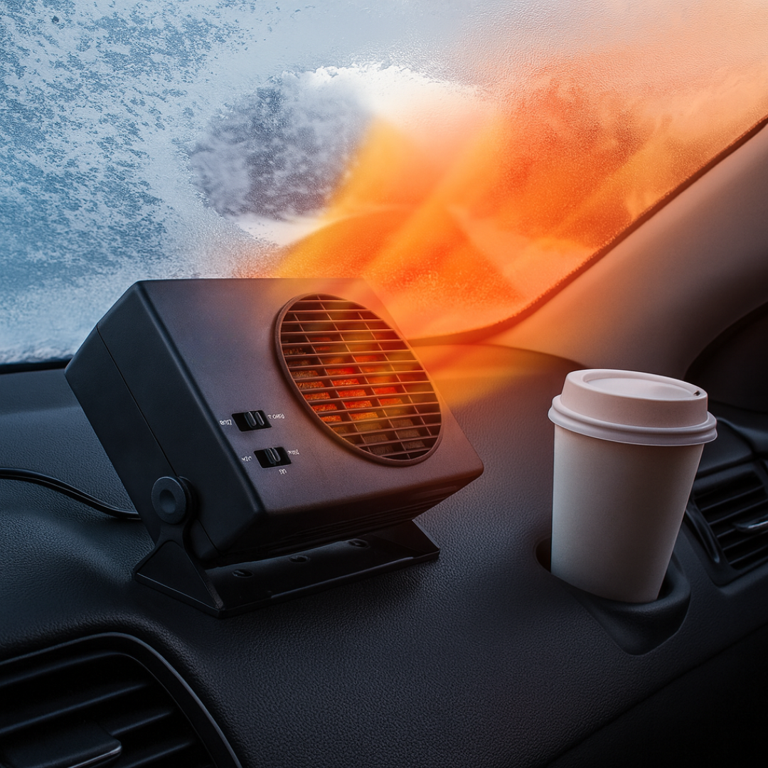 Portable 12V Car Heater | Compact Ceramic Fan with Quick Warm-Up Feature | Efficient Auto Heater for Winter Comfort 0