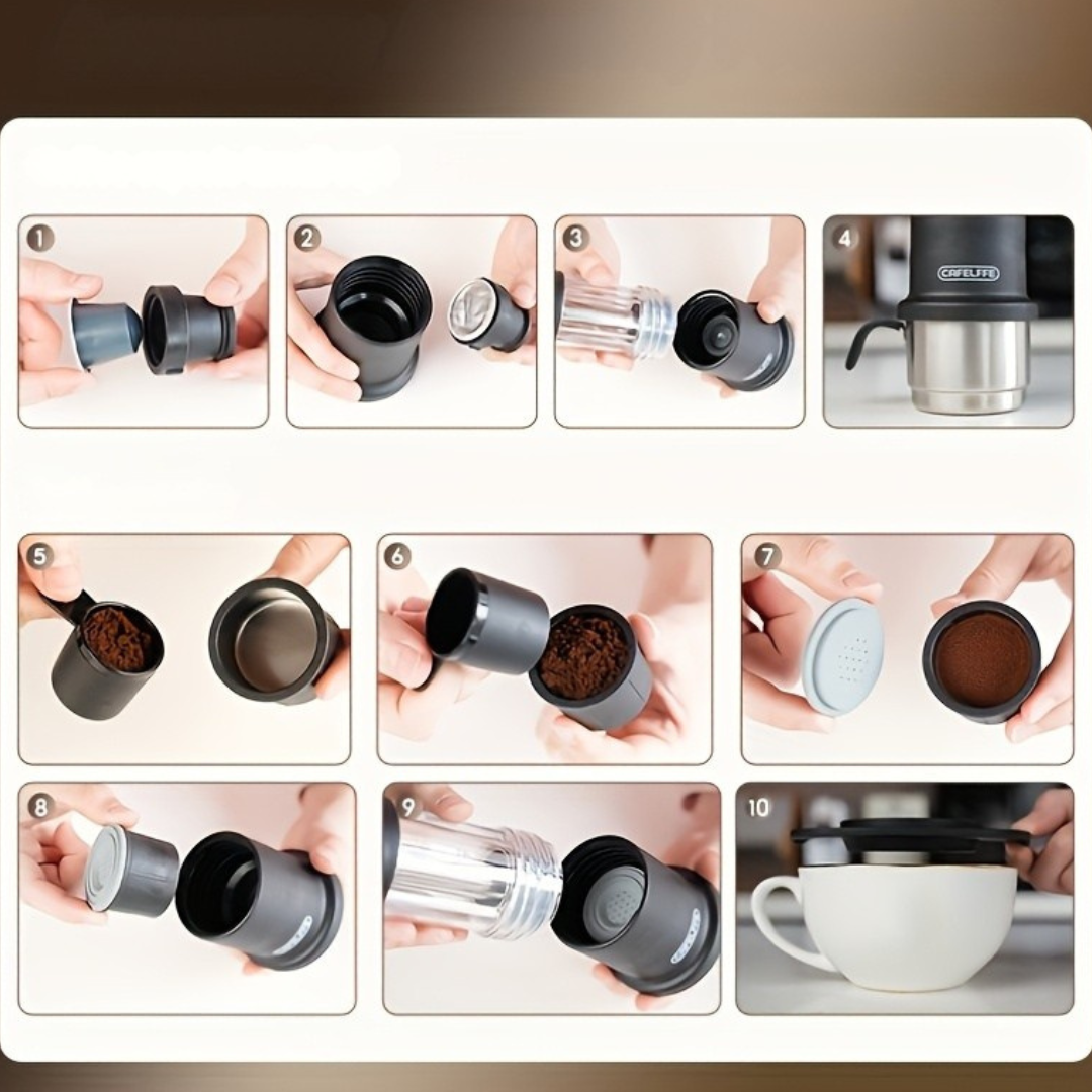 Portable Coffee Maker | Manual Nespresso Machine with Compact Design | Brew Fresh Coffee Anywhere 7