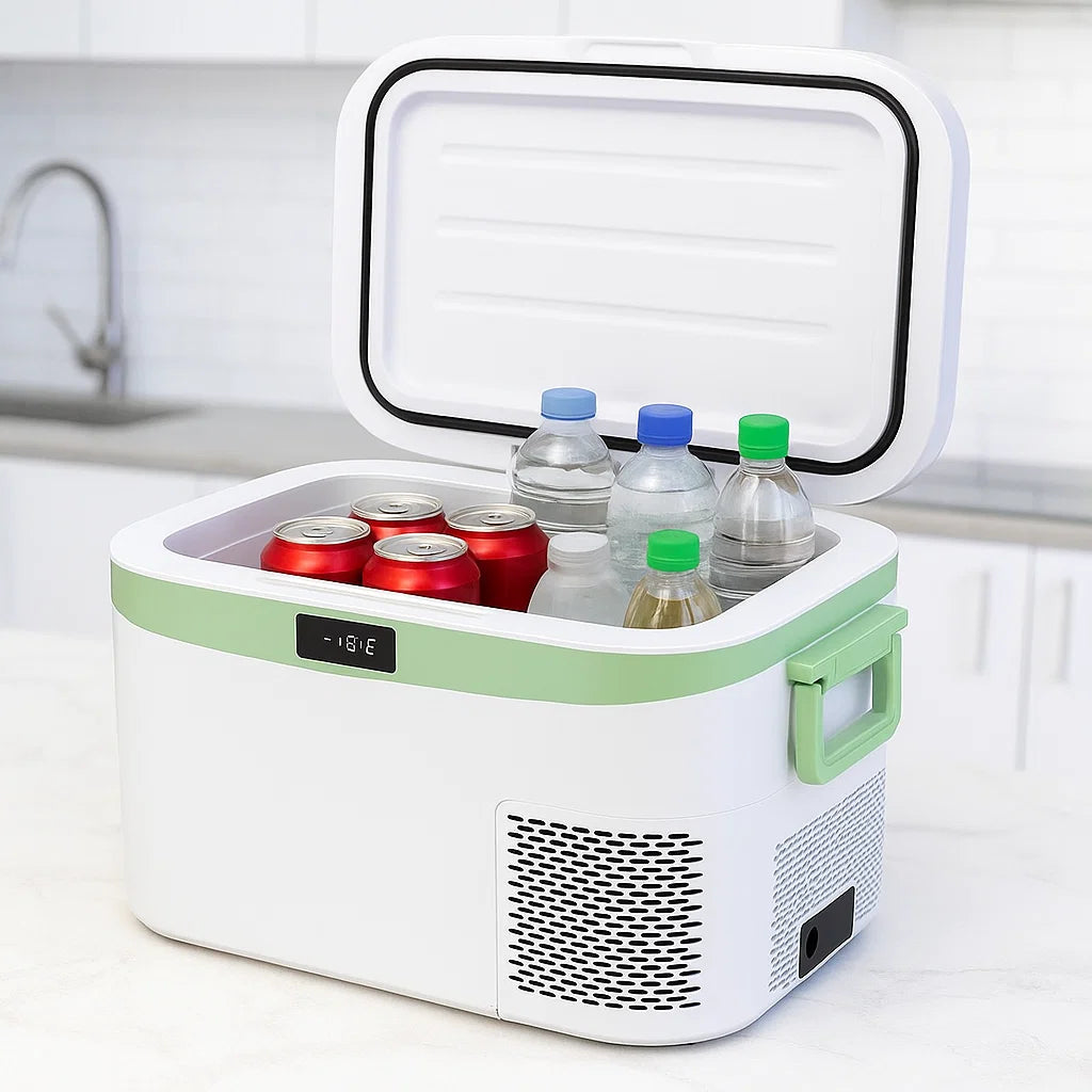 Portable Mini Fridge with Freezer for Fast Cooling - Lightweight & Compact Design for Outdoor Adventures 2