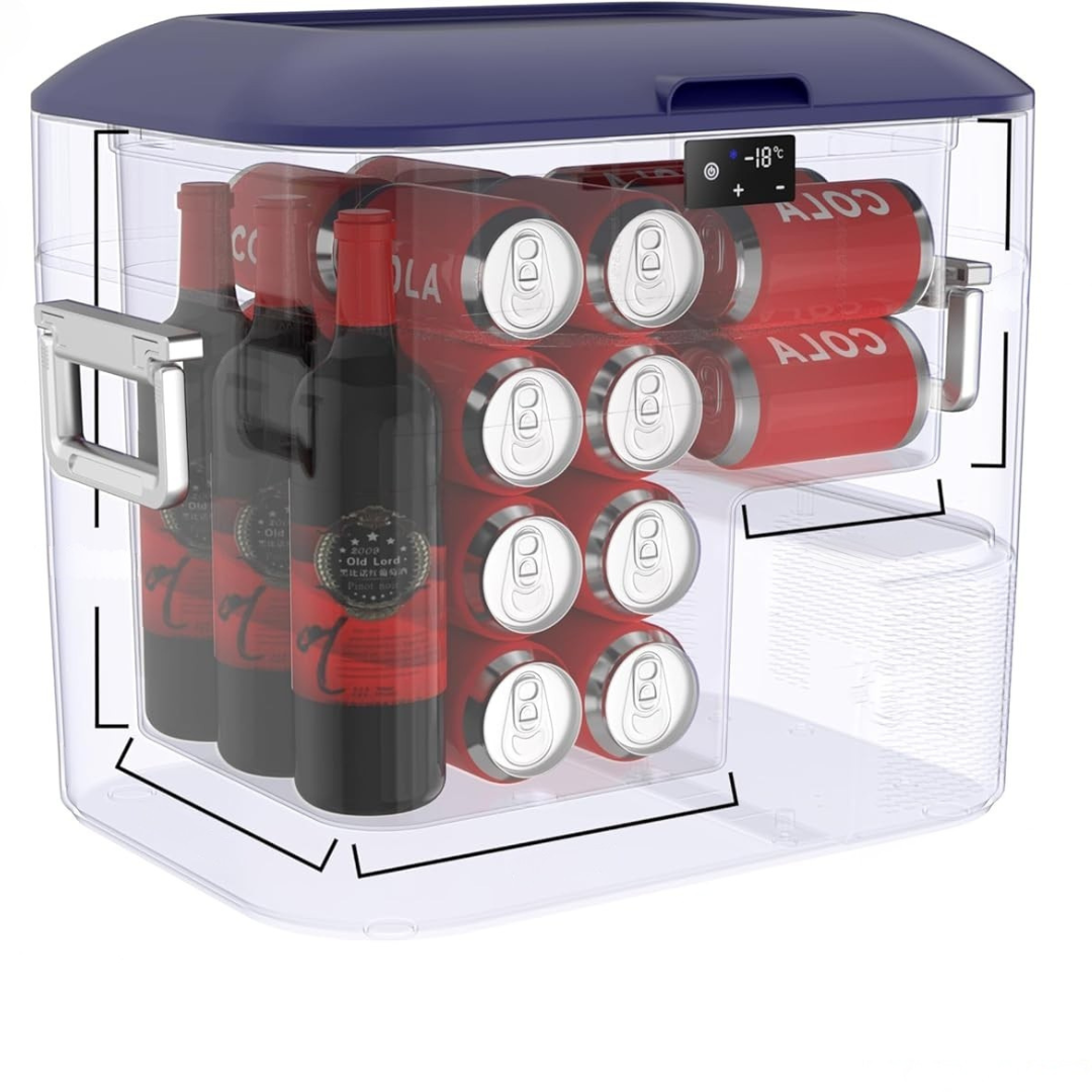 Portable Mini Fridge with Freezer for Fast Cooling - Lightweight & Compact Design for Outdoor Adventures 3