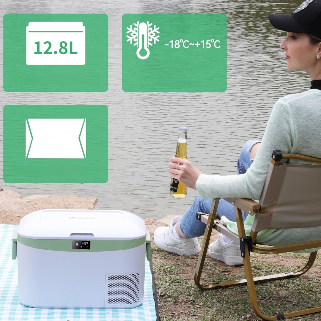 Portable Mini Fridge with Freezer for Fast Cooling - Lightweight & Compact Design for Outdoor Adventures 7