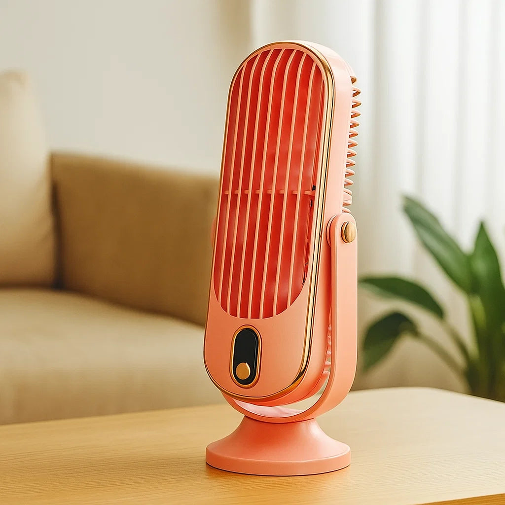 Portable USB Desk Fan | High-Velocity Cooling with 360° Swivel Head | Compact Design for Home, Office, and Travel 1