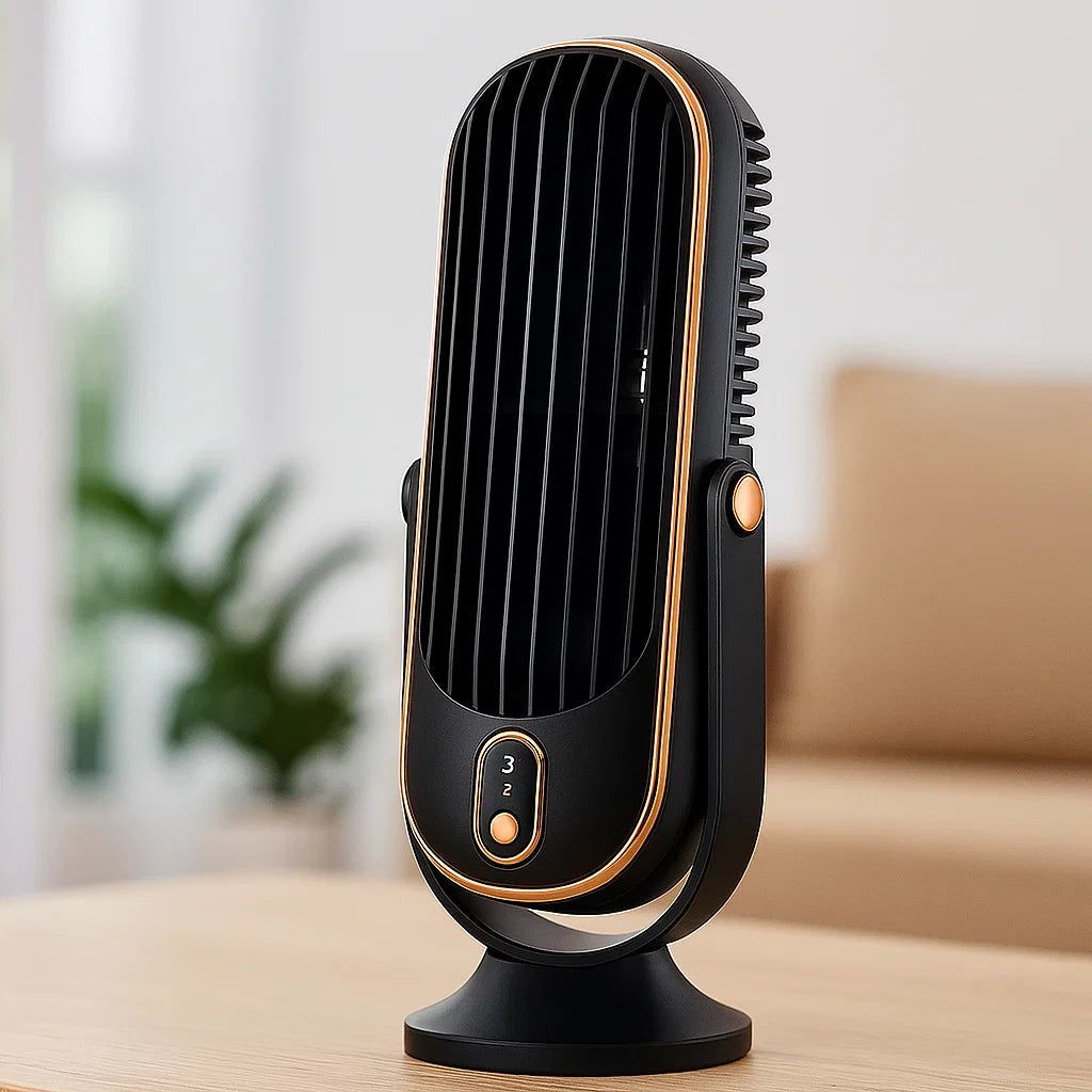 Portable USB Desk Fan | High-Velocity Cooling with 360° Swivel Head | Compact Design for Home, Office, and Travel 3