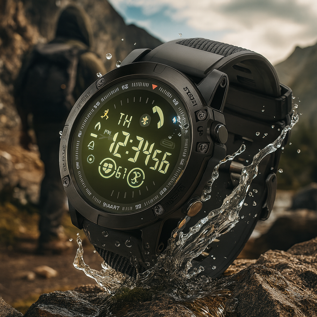 Rugged Explorer | Waterproof Smartwatch with Heart Rate Monitor | Durable Design for Active Lifestyles 0