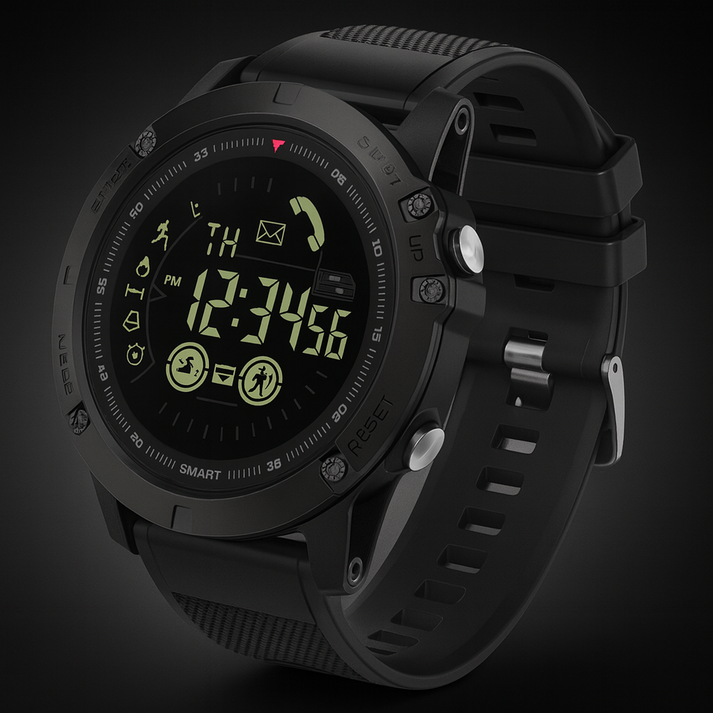 Rugged Explorer | Waterproof Smartwatch with Heart Rate Monitor | Durable Design for Active Lifestyles 1