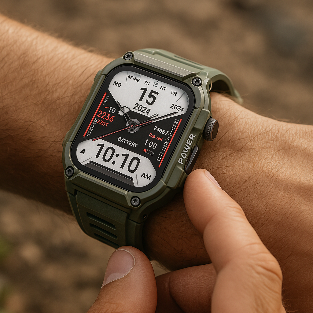 Rugged Outdoor Smartwatch with Heart Rate Monitoring | Military-Grade Design for Adventurers 2