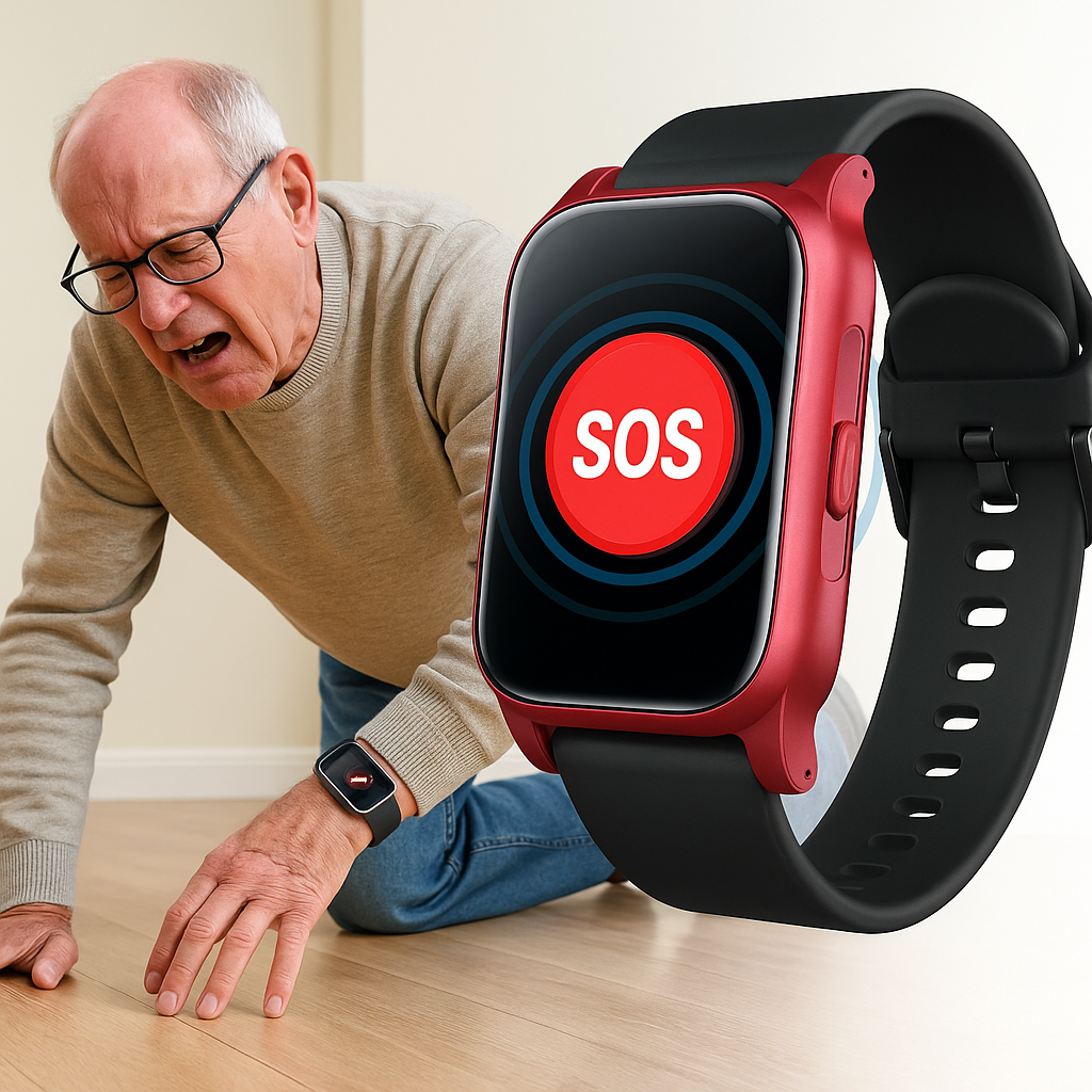 Safety Watch | GPS Smartwatch with SOS Alert & Fall Detection | Health Monitoring for Seniors 1