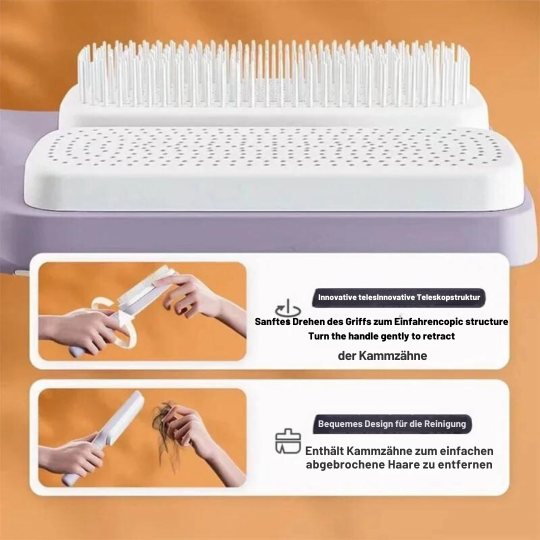 Self-Cleaning Hairbrush | Gentle Bristles for Effortless Hair Care and Healthy Growth 2