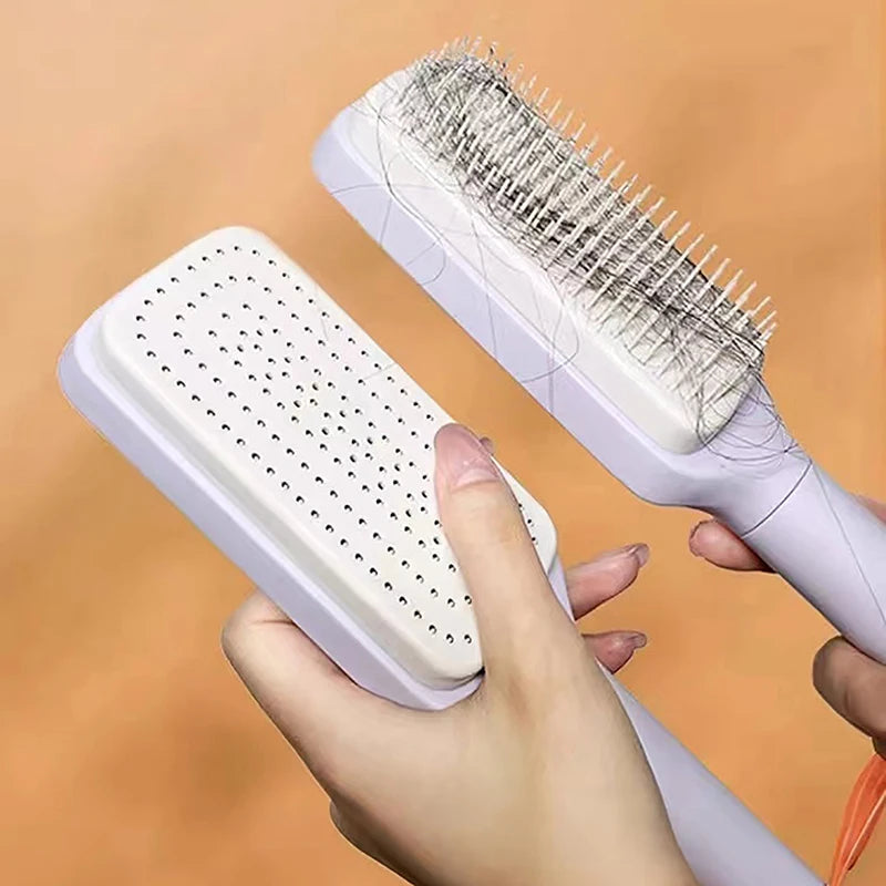 Self-Cleaning Hairbrush | Gentle Bristles for Effortless Hair Care and Healthy Growth 4