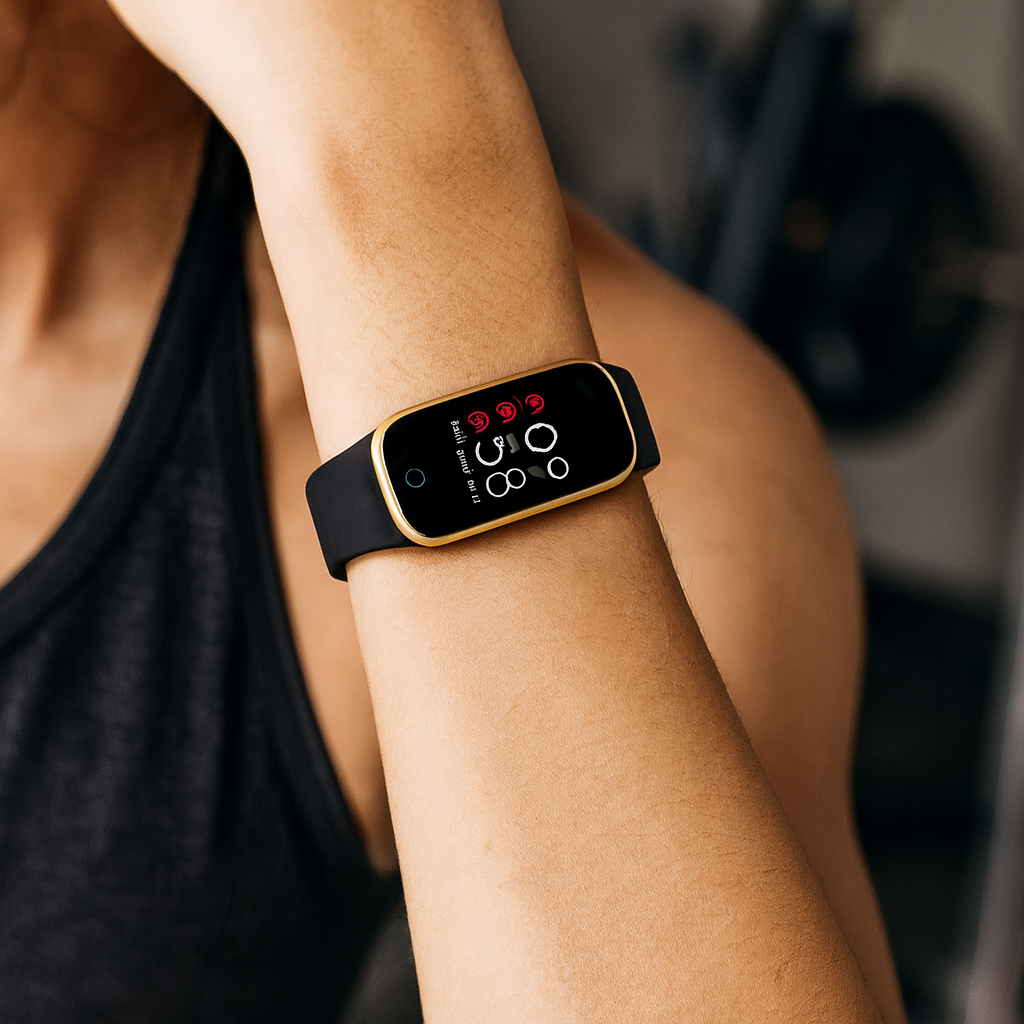 Sleek Fitness Tracker | Heart Rate Monitor with Music Control | Lightweight Design for All-Day Comfort 0